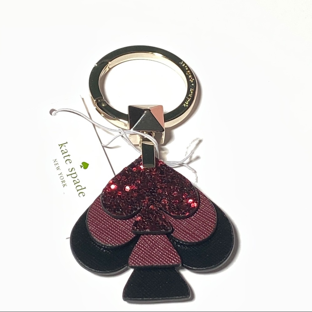 kate spade stacked glitter keychain key fob